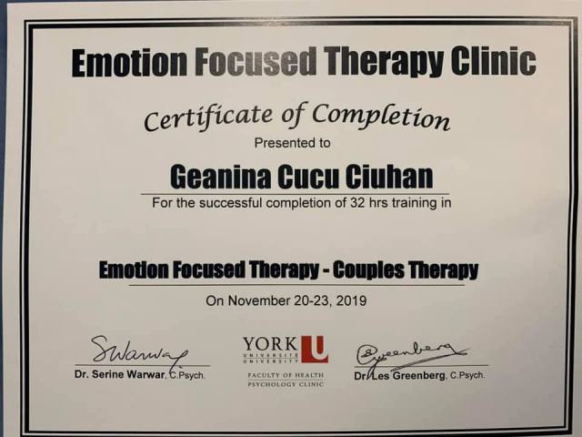 Certificat EFT Couple